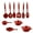 Red, variant on Dpityserensio Thirteen Piece Cookware Set Soup Pot Milk Pan Frying Pan Non-Stick Spatula Set Maifan Stoneware Multi-Piece Set