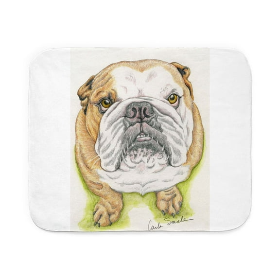 CafePress - English Bulldog Drawing Sherpa Fleece Throw Blanke - Sherpa Fleece Throw Blanket 60" x 50"