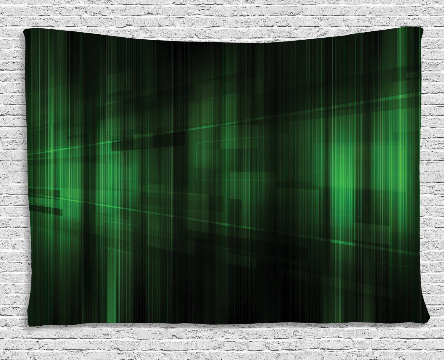 black and green tapestry
