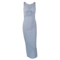 thumbnail image 2 of Valcatch Women's Tie Knot Cut Out Side Split Hem Sleeveless Knit Bodycon Maxi Dress, 2 of 6