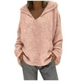 thumbnail image 4 of "Wirziis Ugly Christmas Sweater for Women,Women's Plus Size Casual Loose Hooded Long-Sleeved Sweater Solid Color Top - Gifts for Women", 4 of 5