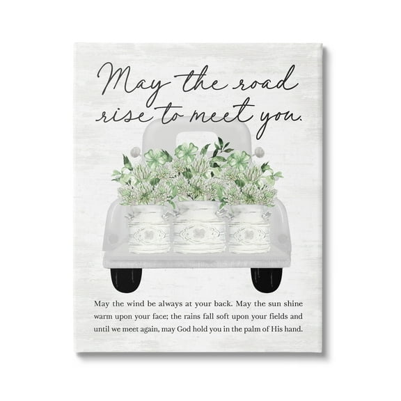 Stupell Industries Country Irish Proverb Transportation Painting Gallery Wrapped Canvas Art Print Wall Art, 24 x 30