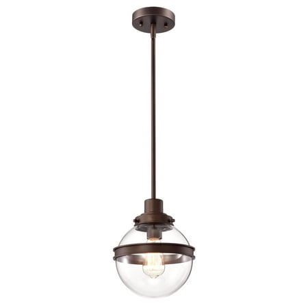 

RADIANCE goods Transitional 1 Light Oil Rubbed Bronze Mini Pendant Ceiling Fixture 9 Wide