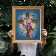 thumbnail image 4 of Diamond Dotz Flower Cross Diamond Painting Kits for Adults - Diamond Art Kits a Relaxing Creative Craft Kit with Dotz Gems 16x20, 4 of 6