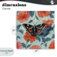 thumbnail image 4 of Stupell Industries Eclectic Academia Moth On Floral Canvas Art, 17 x 17, by Kate Jarvik Birch, 4 of 8