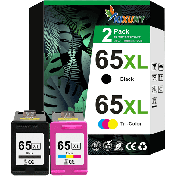 65XL Ink Cartridge Compatible for HP  65 Ink Cartridge for  Ink 65 for 65XL  Ink Cartridge ( Black, Tri-Color)