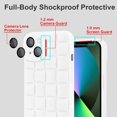 thumbnail image 3 of case for iPhone 13 Case Cover Cute 3D Plaid for Women Girls [Camera Lens Protector] Soft TPU Shockproof Protective Phone Case for iPhone 13 White, 3 of 12