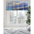 thumbnail image 6 of Curtain Valance for Windows,Abstract Mountain Oil Painting Kitchen Valances Rod Pocket Short Curtains,Natural Scene Graffiti Art Window Treatment Panel for Bedroom Bathroom 42x18in, 6 of 9
