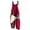 Red jumpsuits for women, variant on Usmixi Jumpsuits for Women Fashion Adjustable Strap Soft Cotton Linen Loose Baggy Wide Leg Jumpsuits Overalls with Pocket Summer Formal Geometric Print Crewneck Sleeveless Long Rompers White l