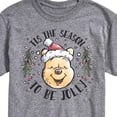 thumbnail image 3 of Disney Winnie The Pooh - Tis The Season To Be Jolly Christmas - Men's Short Sleeve Graphic T-Shirt, 3 of 5