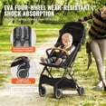 thumbnail image 4 of VEVOR Standard Baby Infant Stroller, Toddler Stroller with 95°-150° Adjustable Backrest & & 0/90°Adjustable Footrest & One-Click Folding, Newborn Stroller with Cup Holder and Carry Bag, Black, 4 of 5