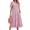 Pink-Dots, variant on Fantaslook Pleated Summer Dresses for Women Short Sleeve A Line Midi Dress Flowy Floral Sundress Casual Dress with Pockets