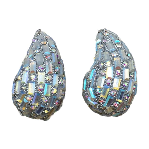 Pendientes geométricos con forma de tachuela, accesorios para disfraces, regalos de fiesta, pendientes únicos de moda. AB colorido