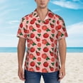 thumbnail image 6 of Picia Tomatoes Gentle Cotton Regular Fit Short Sleeve Casual Hawaiian Shirt for Men-X-Large, 6 of 9