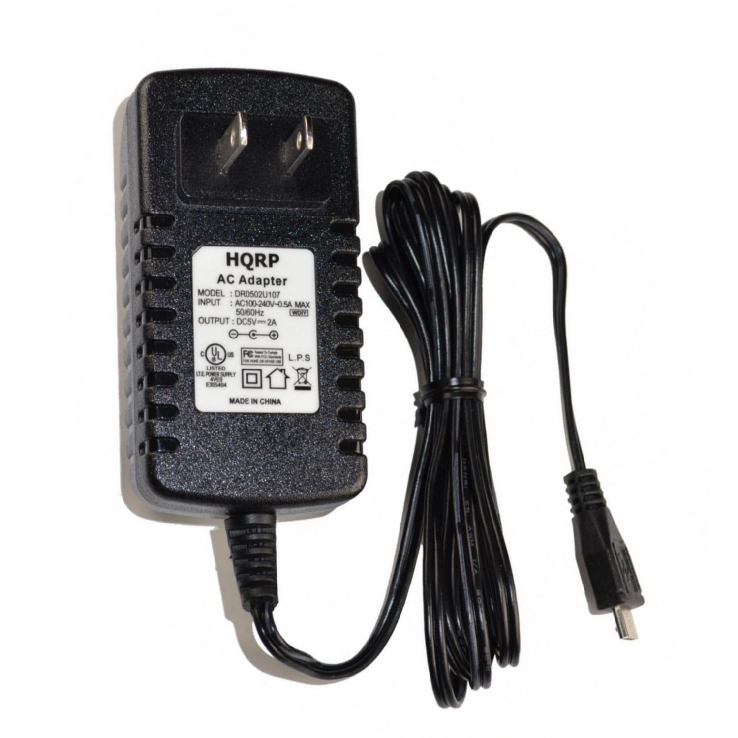 HQRP AC Adapter / Battery Charger / micro USB Charging Cable for Barnes
