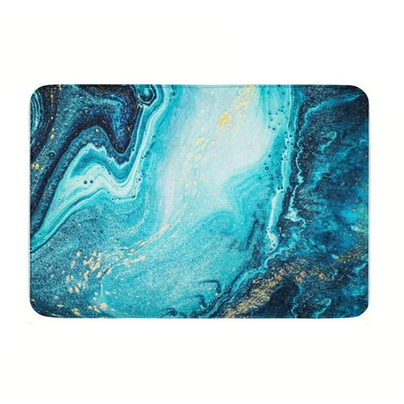 Bath Mats for Bathroom, Bathroom Mats Rugs No Silp, Blue Beach Washable Cover Floor Rug Carpets Floor Mat Bathroom Decorations 20x32 Inches