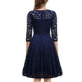 thumbnail image 3 of Leesechin Women Bodycon Dresses Lace Short Sleeves Cocktail Dress Prom Ballgown Vintage Formal Ball Gown, 3 of 5