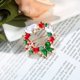 thumbnail image 2 of 1 broche navideño para mujeres y niñas, Color de diamantes de imitación de cristal, 2 of 4