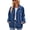 Blue, variant on Women's Denim Jacket Top Long Sleeve Fashion Fall Summer Lapel Western Spring Jean Coat Comfy Streetwear Pink Large