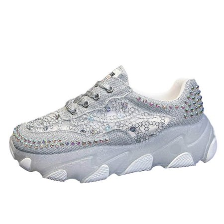 DVKOVI Cute Walking Shoes for Women Womens Platform Sneakers Women Casual Shoes Versatile Fashionable and New Large Women Shoes Fashion Shoes Walking Shoes Women White 39