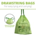 3 Gal. 1 Mil. Compostable Trash Bags with drawstring, EcoFriendly