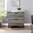 thumbnail image 2 of Walker Edison Modern Industrial 2-Drawer File Cabinet, Grey Wash, 2 of 11