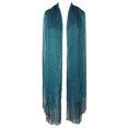 thumbnail image 5 of Ladies Metallic Shimmery Fringed Mesh Evening Scarf Grey OS, 5 of 28