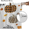 thumbnail image 5 of Fall Curtains Pumpkin Autumn Farmhouse Autumn Maple Leaves Harvest Thanksgiving Decorations for Home, Sunflower,Rod Pocket Drapes for Bedroom Living Room 84 in x 84 in Blackout, 5 of 6