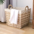 thumbnail image 2 of XYKA Handmade Rattan Woven Storage Basket Large Capacity Toy Snack and Clothes Organizer with Handle and Saving Design Perfect for Organization Elegant Wicker Fabric Laundry Basket, 2 of 4