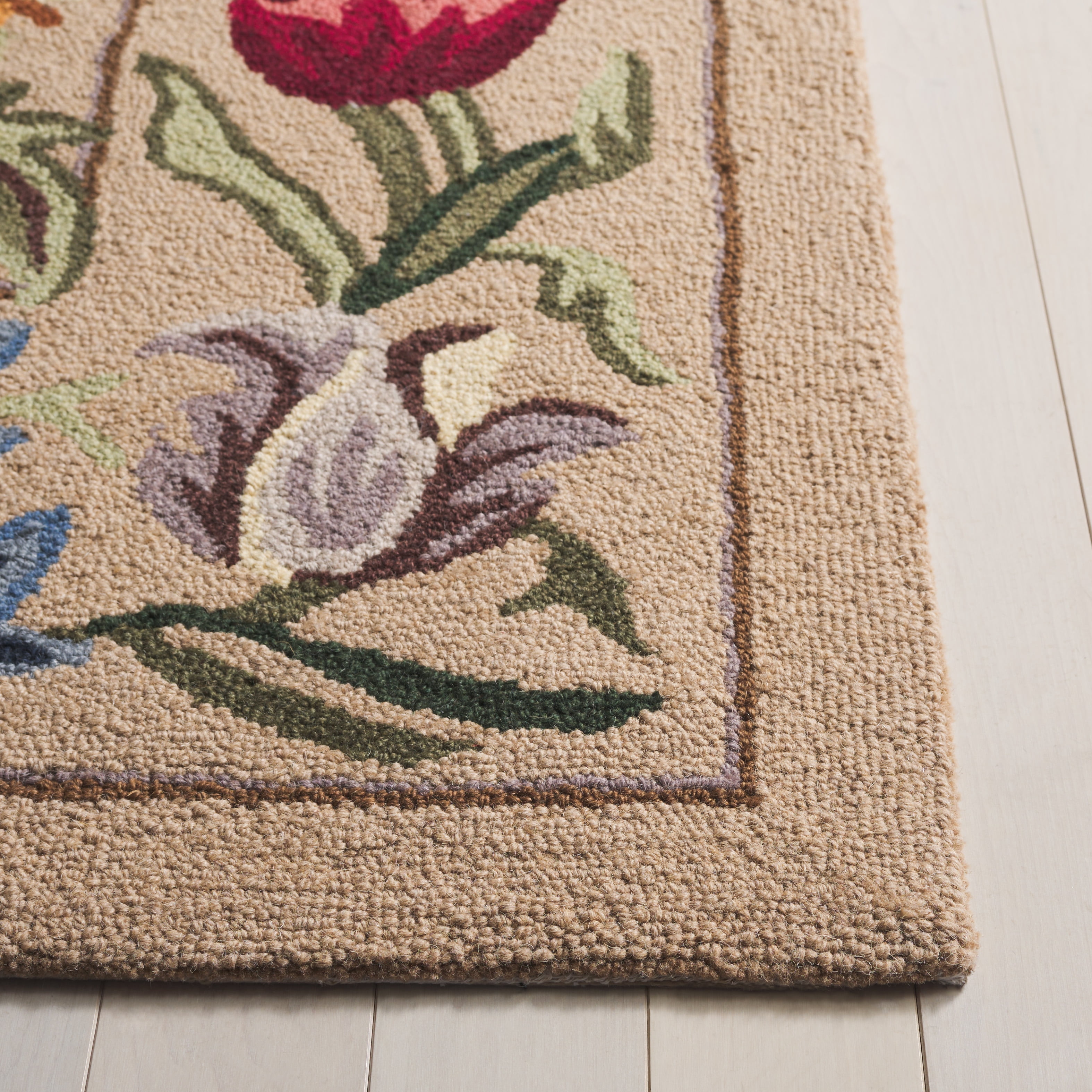 Safavieh Chelsea Mabelle Floral Wool Area Rug, Beige/Pink, 9' x 12'