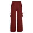thumbnail image 4 of CHGBMOK Men's & Big Men's Cargo Pants Casual Elastic Waist Straight Leg Pants with Multi Pockets Outdoor Trousers, 4 of 8