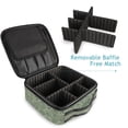 thumbnail image 4 of FORMRS Travel Makeup Bag Large Capacity Train Case Cosmetic Organizer with Adjustable Dividers, Retro Green Abstract, 4 of 8
