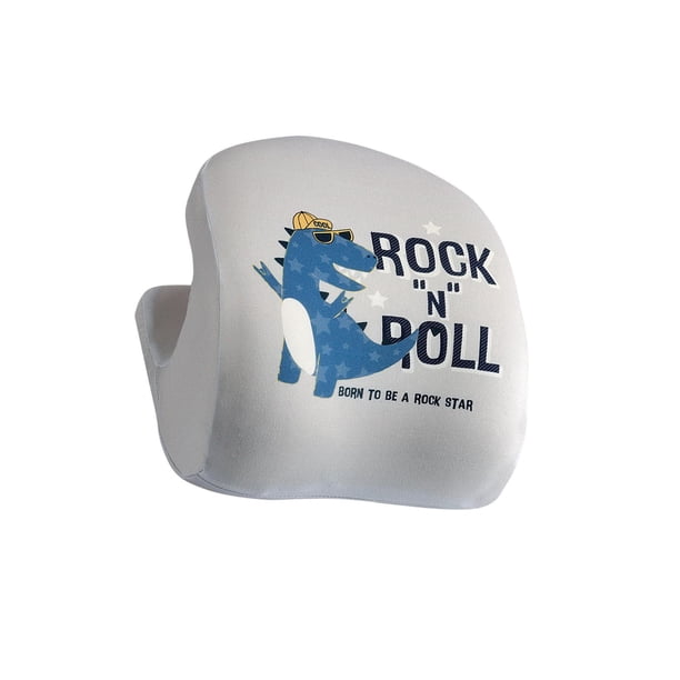 Almohada de apoyo para el cuello para reposacabezas de silla de oficina, almohada ergonómica, almohada de oficina para sofá, automóvil, hogar, viajes dinosaurio gris