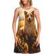 thumbnail image 1 of Fotbe Pastoral Sunflower Corgi Vestido de Verano sin Mangas para Mujer – Vestido Midi Línea A, Estilo Camiseta Floral, Vestido Playero Casual y Fluido, 1 of 7