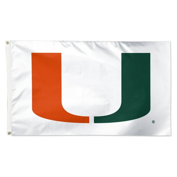 WinCraft Miami Hurricanes 3' x 5' Single-Sided Vibrant Deluxe Flag