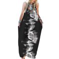 thumbnail image 4 of Diconna Female Rainbow Striped V-Neck Sleeveless Spaghetti Strap One-Piece, 4 of 8