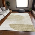 thumbnail image 4 of HomeRoots 655817 9 x 12 ft. Brown & Ivory Geometric Transitional Washable Machine Made Rectangle Area Rug with UV Protection, 4 of 9