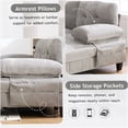thumbnail image 4 of Modern Grey U-Shaped Sectional Sofa with Dual Chaises, Storage Pockets & Armrest Pillows, Chenille Fabric, 4 of 10