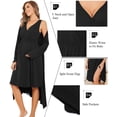 thumbnail image 4 of Avidlove Maternity Robe and Nursing Nightgowns Set for Hospitable Breastfeeding 3 in 1 Labor Delivery Nursing Sleeveless Gown Bathrobe Pregnancy Clothes, 4 of 8