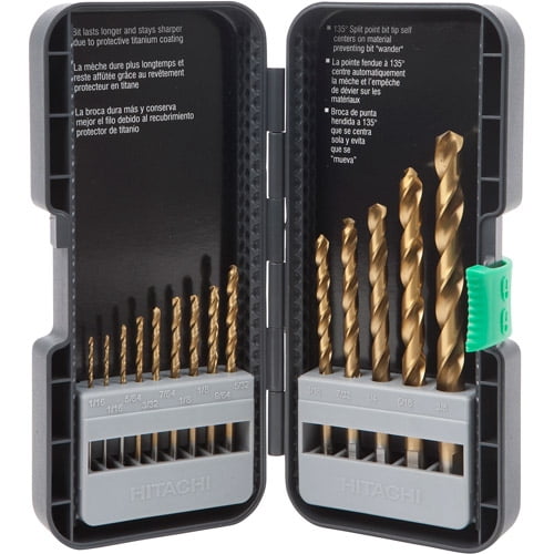 Hitachi 115110 14Piece Titanium Drill Bit Set