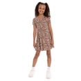 thumbnail image 3 of Minnie Mouse Girls Leopard Print Skater Dress with Short Sleeves, Sizes 4-12, 3 of 7