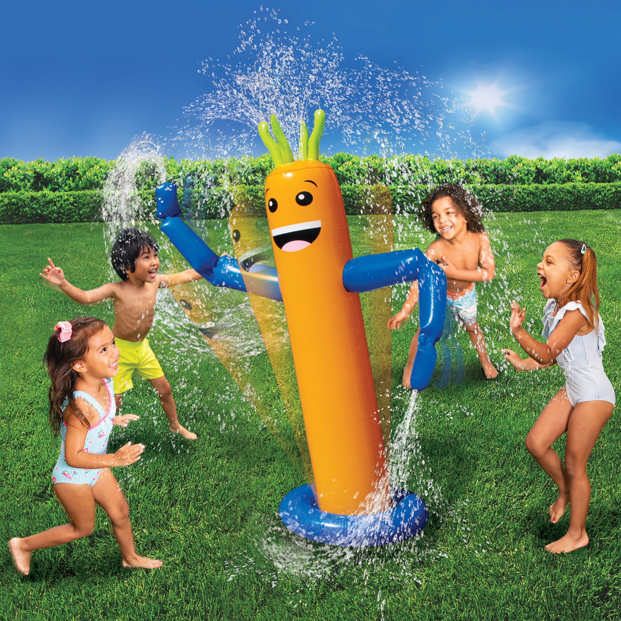 Banzai Wacky Wiggles Inflatable Sprinkler Outdoor Water Play Set, Ages 3+
