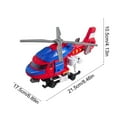 thumbnail image 3 of Kids Helicopter Toy with Lights and Sound, Inertia Powered Airplane for Boys, Pull Back & Go Rescue Copter with Spinning Propeller for Indoor Outdoor Play, 3 of 6