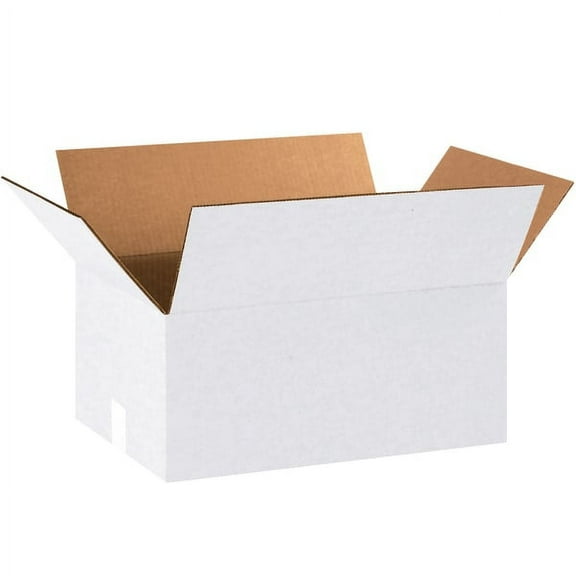 Box Partners Corrugated Boxes 18" x 12" x 8" White 25/Bundle 18128W