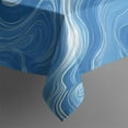 thumbnail image 5 of Blue White Tie Dye Swirl Pattern Square Tablecloth,Waterproof Square Table Cover,Wipeable Spillproof Washable Table Cover for Home Kitchen Party Decor 42"X42"(107x107cm), 5 of 6
