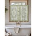 thumbnail image 7 of Kitchen Curtains 45 Inches length, Sage Green Window Treatment Curtain Drapes, Boho Retro Decorative Abstract Floral Ethnic Lightweight Window Panels for Living Room Bedroom, 52"x45", 2 Panels, 7 of 7