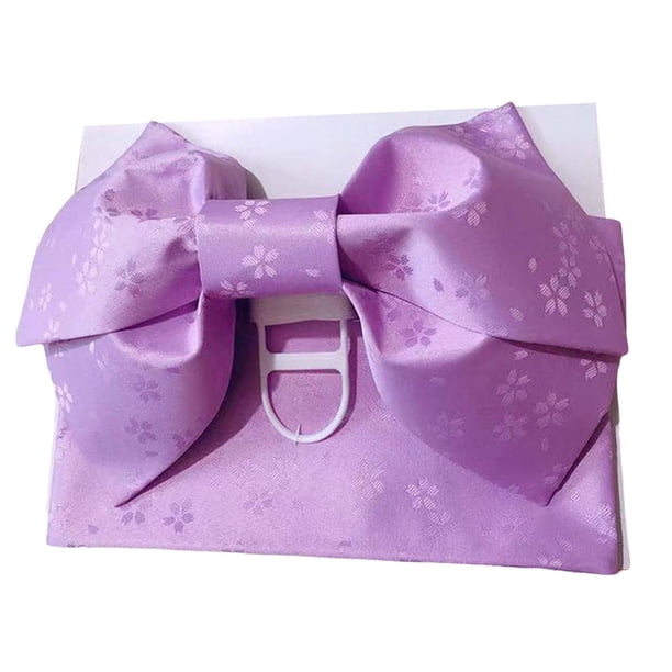 Cinturón Japonés Clásico BLESIY Floral de Obi para Mujer Violeta