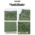 thumbnail image 3 of FOLUNSI Palazzo Woven Pants - Elastic Waist, Wide Leg, Lounge - Women, 3 of 9