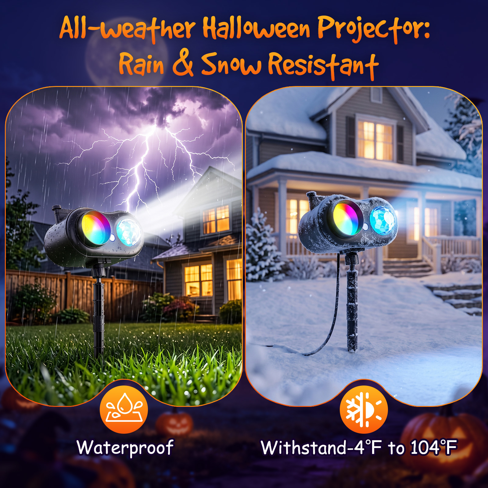 yankucat 3-in-1 Holiday Projector Light with Laser & Water Wave photo 7