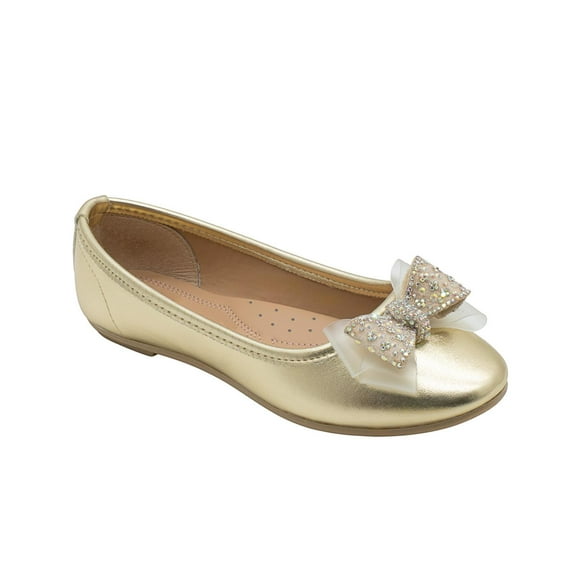 Flat Balerina Para Niña Oro Graduaciones Salidas Elegante dorado 23.5